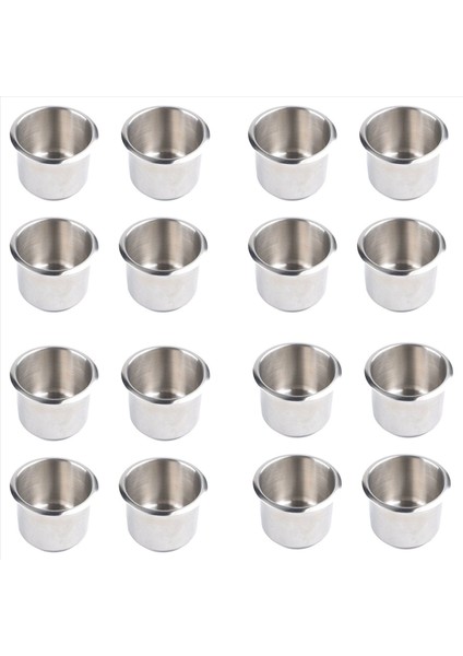 16PCS Evrensel Deniz Tekne Kupası Tutucu 68X55MM Poker Masası Kanepesi Için Içecek Kupası Tutucuda Paslanmaz Çelik Damla (Yurt Dışından)