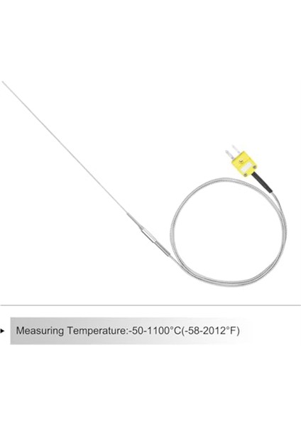 Fişli K Tipi Termokupl, Metre Sıcaklık Sensörü Probu -50 Ila 1100°C, 3,3 Ft Kablo 2,5X300 mm (Yurt Dışından) modelleri