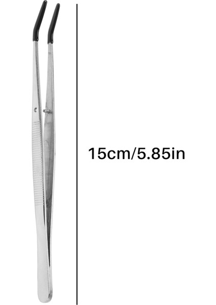 2 Adet Kavisli Bükülmüş Kauçuk Uçlu Cımbız Paslanmaz Çelik El Sanatları Cımbızı Laboratuvar Takı Yapımı Için (Yurt Dışından)