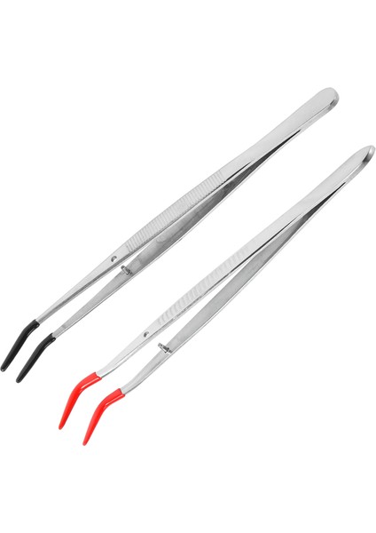 2 Adet Kavisli Bükülmüş Kauçuk Uçlu Cımbız Paslanmaz Çelik El Sanatları Cımbızı Laboratuvar Takı Yapımı Için (Yurt Dışından) fırsatları