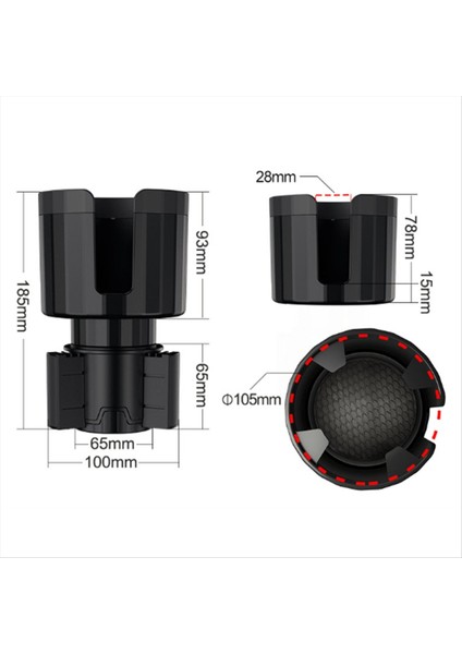 Araba Kupası Tutucu Ayarlanabilir Baz Kupa Tutucu Adaptör Kupa Tutucu Genişletici Araç Kupaları Tutucu Aksesuarları (Yurt Dışından) fırsatları