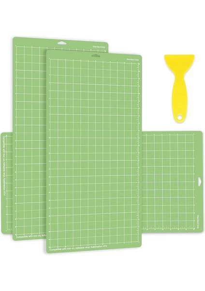 3'lü Kesme Matı Paketi - 12X24 Inç Yeşil Standart Kavramalı Kesme Matı Aksesuarları, Yeşil (Yurt Dışından)