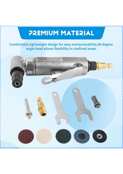1/4 Inç Hava Açılı Kalıp Taşlama Makinesi 90 Derece Pnömatik Taşlama Makinesi Kesme Cilalama Makinesi Değirmeni Gravür Aletleri Seti Anahtarlı (Yurt Dışından) indirimleri
