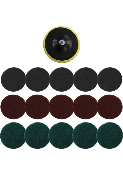 16 Adet 5 Inç 3 Farklı Renkte Ovma Pedleri Matkapla Çalışan Fırça Fayans Ovma Pedleri Temizleme Kiti, Aşındırıcı Parlatma Pedleri Yedek 1 Adet Kanca Ataşmanı Ev Temizliği Için (Yurt Dışından) fiyatları