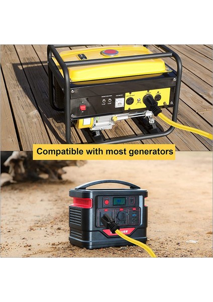 Ft 3 Uçlu Fişten Fişe Çift Erkek Uzatma Kablosu, 12AWG 125V Nema 5-15P Ila 5-15P Kablo Adaptörü, Karavan, Transfer Anahtarı Için (Yurt Dışından) indirimleri