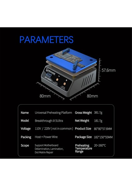 Android/iphone 13/14 Pro AC110V Abd Fişi Için Mekanik Ix5 Ultra Ön Isıtma Istasyonu Sabit Sıcaklık Anakart Kaynak Masası (Yurt Dışından) indirimleri