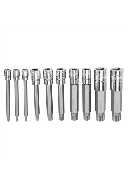 10 Parça 4 Inç Spline Uçlu Soket Seti M Tipi Üniversal Kovan M4 (Yurt Dışından) modelleri