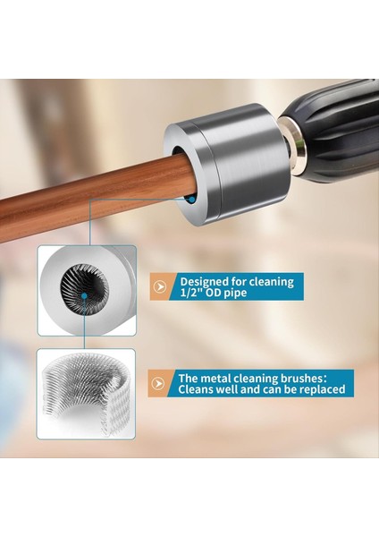 Yedek Fırçalı 3/4 Inç Metal Bakır Boru Temizleyici (Yurt Dışından) fırsatları