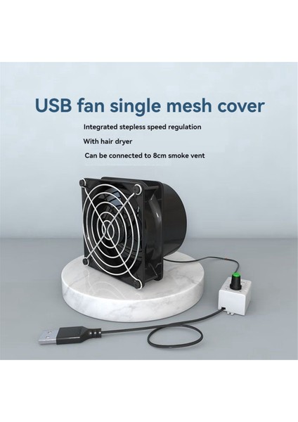USB Hız Kontrollü Fan Duman Emici Duman Çıkarıcı Fan Boru Kanalı Egzoz Fanı USB Ayarlanabilir Hız Fanı (Yurt Dışından) modelleri