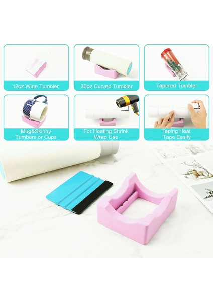 El Sanatları Yapımı Için Küçük Silikon Bardak Beşiği, Dahili Yuvalı ve Keçe Kenarlı Silecekli Çıkartma Kazıyıcılı Bardak Tutucu (Yurt Dışından) modelleri