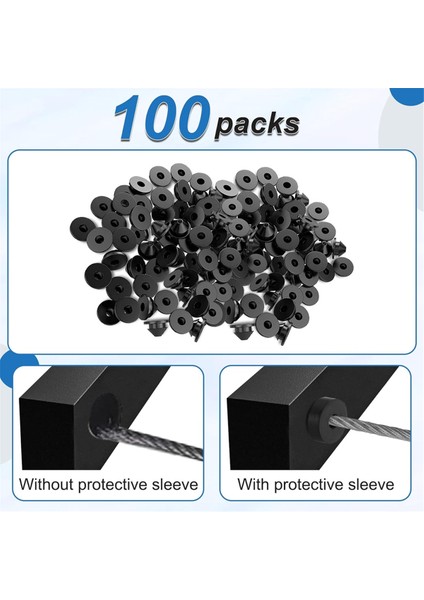 30 Derece Kablo Korkuluk Takımı, 1/8 Inç Kablo Korkuluk Direği Koruyucu Kovanları, 1/8 Inç 5/32 Inç 3/16 Inç Tel Halat, Metal Direkler Için (Yurt Dışından) modelleri