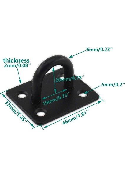 Pad Eye Plate U Kancaları Ağır Hizmet Tipi Duvar Montaj Halkası Kancaları Deniz Asma Donanımı Vidalı Zımba Kanca Döngüsü (Yurt Dışından) modelleri
