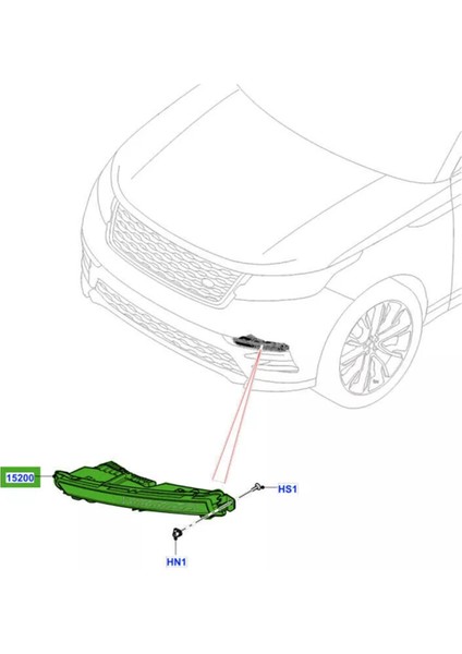 Range Rover Velar 2018-2020 Sağ Için Gündüz Farı Ön Sis Farı Lambası Grubu LR093416 (Yurt Dışından) fırsatları