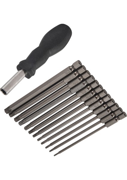 13 Adet 100 mm Torx Uzun Tornavida Uç Seti, Manyetik Torx Uç Seti T6-T40, 1/4 Inç Altıgen Şaftlı Elektrikli Tornavida Aletleri (Yurt Dışından) modelleri