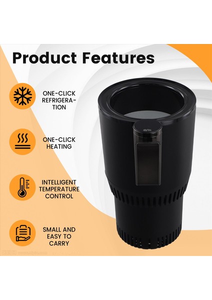 12V Araba 2 Arada 1 Isıtma Kupası Isıtıcı Soğutucu Kupa Akıllı Kupa Tutucu Dijital Ekran Sıcaklık Içecekleri Tutucuları Siyah (Yurt Dışından) fırsatları