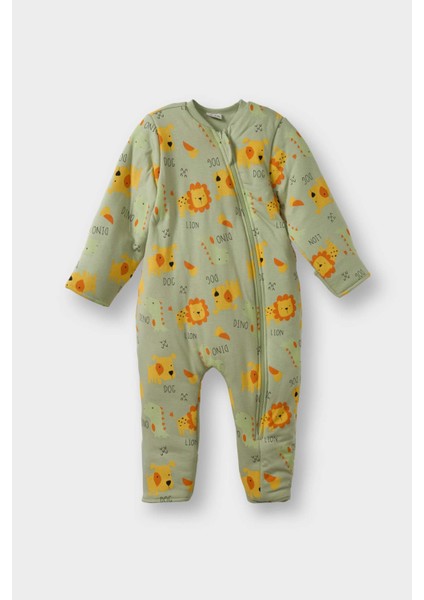 Erkek Bebek 2,5 Tog Elyaf Safari Baskılı Penye Tulum F3547A525WN