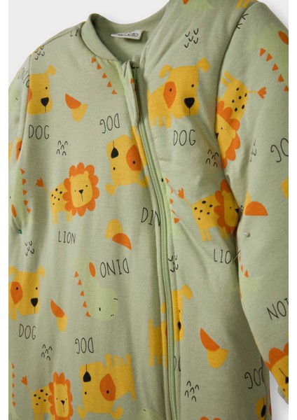 Erkek Bebek 2,5 Tog Elyaf Safari Baskılı Penye Tulum F3547A525WN fiyatları