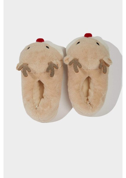 Kadın Yılbaşı Temalı Düz Taban Panduf A8388AX25WN