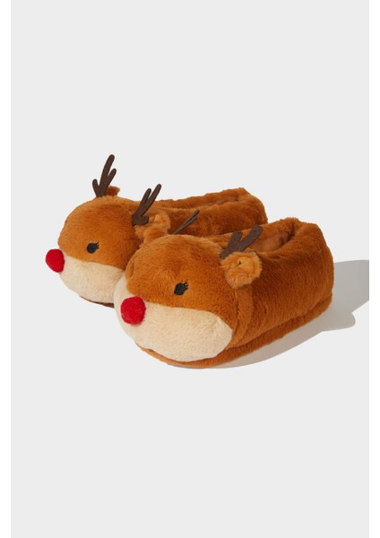 Kadın Yılbaşı Temalı Düz Taban Panduf A8388AX25WN