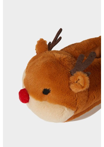 Kadın Yılbaşı Temalı Düz Taban Panduf A8388AX25WN