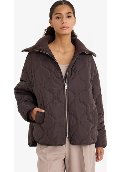 Su Geçirmez Regular Fit Kapitoneli Fermuarlı Mont F2086AX25AU modelleri