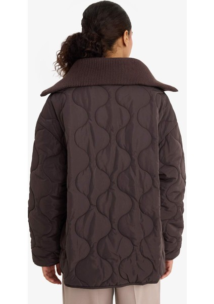 Su Geçirmez Regular Fit Kapitoneli Fermuarlı Mont F2086AX25AU