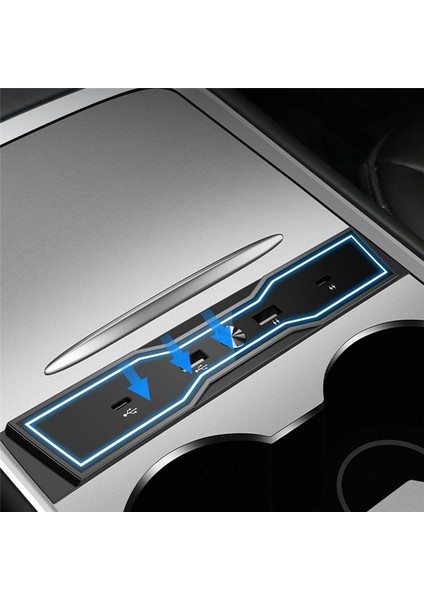 Tesla 2021 2022 2023 Için USB LED Hub Hub Uyumlu Yerleştirme Istasyonu Merkez Konsolu Akıllı Sensör (Model 3 /y) (Yurt Dışından) fırsatları