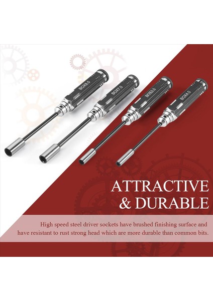 Rc Model Tool 4 Adet Altıgen Tornavida Altıgen Somun Soket Anahtarı Kovanı (Yurt Dışından) indirimleri