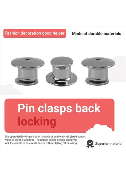 100 Adet Kilit Pimi Arka Kilit Pimi Tutucu Tokası, Broş Emayesi Için (Yurt Dışından) fırsatları