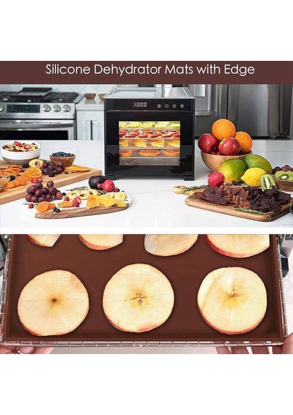 18 Paket Silikon Kurutucu Tabakaları Etsiz Sopa Kare Kenar Kurutucu Tepsiler Et Sebzeler Için Meyve Gıda Kurutucu Paspas (Yurt Dışından)