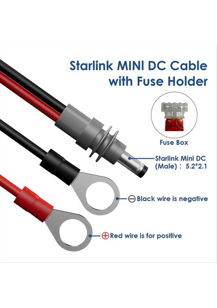 Starlink Mini Güç Kablosu Su Geçirmez Uzatma Için 14AWG Kablo Demir Kablo Demeti Otomotiv Sigorta Tutucu Atc/ato Dc Fiş A (Yurt Dışından) fırsatları