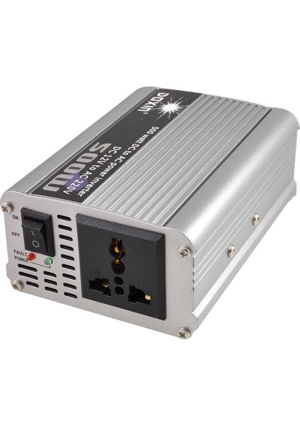 Silver Tone Otomatik Araba Dc 12V - Ac 220V Güç Invertör Adaptörü 500W (Yurt Dışından)