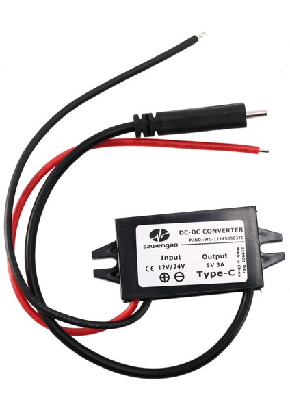 Szwengao 12V 24V - 5V 3A Adım Dc Dc Dc Dc Dönüştürücü Regülatörü 12 Volt - 5 Volt 15W Buck Güç Kaynağı (Yurt Dışından)