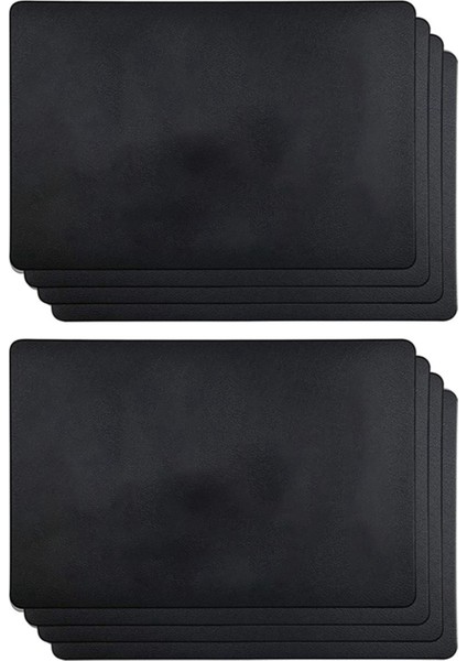 8 Adet Isıya Dayanıklı Placemats Yapay Deri Placemats Su Geçirmez Kaymaz Yıkanabilir Mutfak Placematları (Siyah) (Yurt Dışından)
