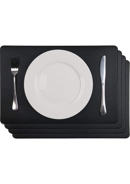 8 Adet Isıya Dayanıklı Placemats Yapay Deri Placemats Su Geçirmez Kaymaz Yıkanabilir Mutfak Placematları (Siyah) (Yurt Dışından) fırsatları