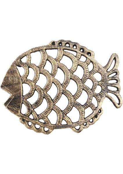 2x Dökme Demir Balık Trivet 7 5X6INCH Dekoratif Vintage Desen ve Kauçuk Ayaklar ile Sıcak Yemekler Için (Yurt Dışından) fiyatları