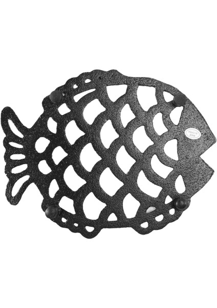 2x Dökme Demir Balık Trivet 7 5X6INCH Dekoratif Vintage Desen ve Kauçuk Ayaklar ile Sıcak Yemekler Için (Yurt Dışından) modelleri