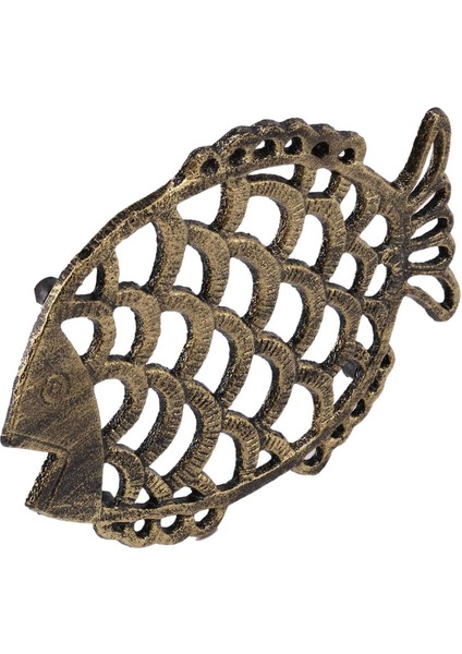 2x Dökme Demir Balık Trivet 7 5X6INCH Dekoratif Vintage Desen ve Kauçuk Ayaklar ile Sıcak Yemekler Için (Yurt Dışından) fırsatları
