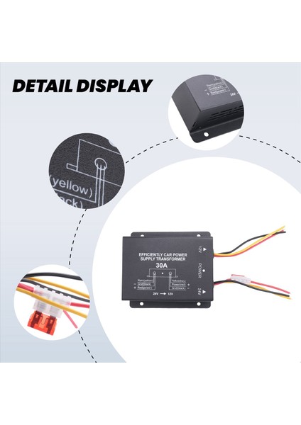 24V Ila 12V 30A Araç Güç Kaynağı Buck Transformatör Kamyonu Kamyon Otobüs DVD Ses Modifikasyonu Verimli Araç Güç Kovası (Yurt Dışından) modelleri
