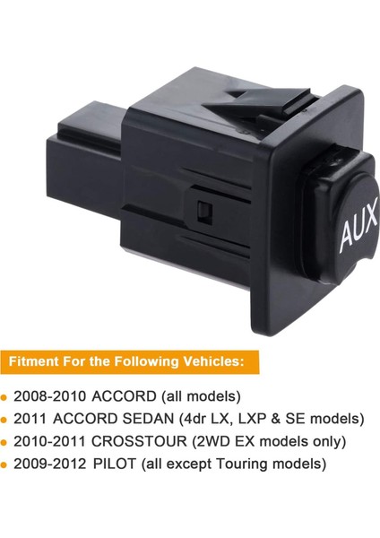 Yardımcı Giriş Jack Accord Aux Port Değiştirme Honda Accord Sedan Crosstour Pilot Için 39112-TA0-A01 (Yurt Dışından) modelleri