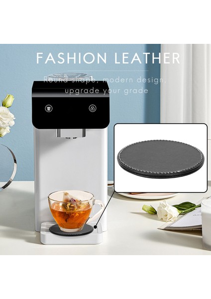 6 Deri Içecek Bardak Seti Ev ve Mutfak Için Siyah Kılıf Mat Pedi Siyah (Yurt Dışından) fiyatları