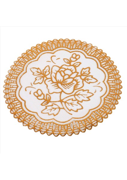 6 Zarif Altın Tonlu Çiçek Yemek Masa Bardak Altlığı Seti (Yurt Dışından) indirimleri