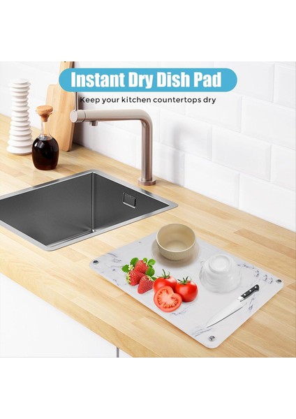 Mutfak Tezgahı Için Taş Kurutma Paspaslı Mermer Taş Yemek Kurutma Paspas Kurutma Taş Mutfak Tezgahı Kurutma Paspas (Yurt Dışından) fiyatları