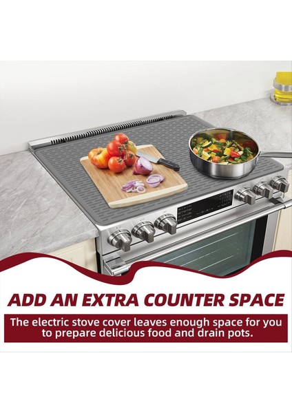 Soba Üstü Için Silikon Elektrik Sobası Kapağı 28X20INCH Cam Üst Soba Kapak Koruyucusu Elektrik Sobası Silikon Paspas Için (Yurt Dışından) fırsatları