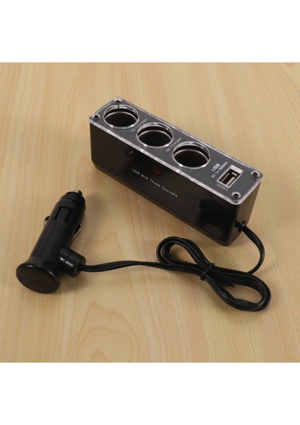 2x 3 Yollu Çok Fonksiyonlu Soket Arabası Çakmak Ayırıcı USB Fiş Şarj Cihazı Dc 12V/24V USB Bağlantı Noktası ile Üçlü Adaptör (Yurt Dışından) modelleri