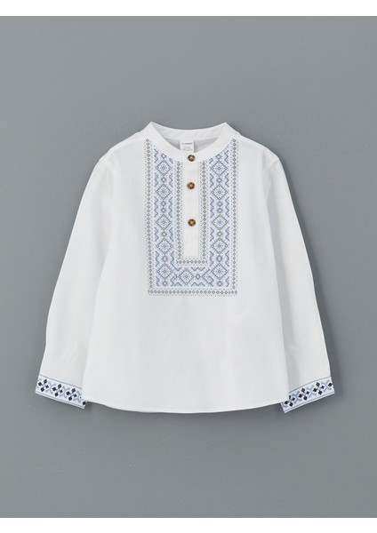 Yeni Sezon Işlemeli Erkek Çocuk Gömlek