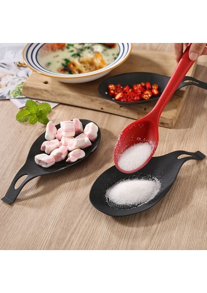 Kaşık Rest Pad Gıda Sınıfı Isı Dayanıklı Put Mat Cihaz Mutfak Mutfak Mutfak Mutfak Yemekleri Siyah (Yurt Dışından) fırsatları