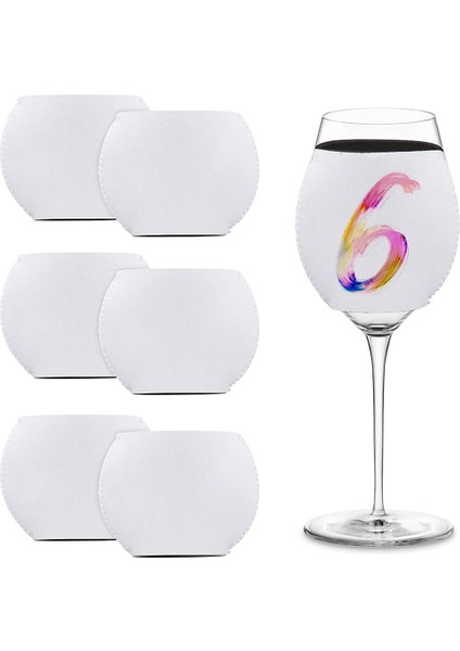 6 Adet Süblimasyon Boşluklar Şarap Cam Kılı (Yurt Dışından)