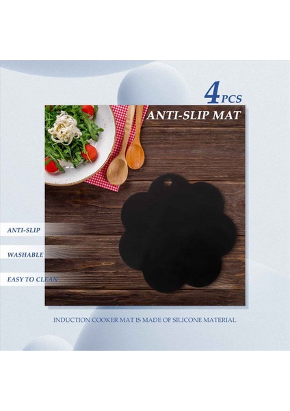 4 Pc Elektrik Indüksiyon Hob Koruyucu Mat 25CM Anti-Kayma Mat Silikon Ocak Koruyucu Kapak Isı Yalıtımlı Mat (Yurt Dışından) modelleri
