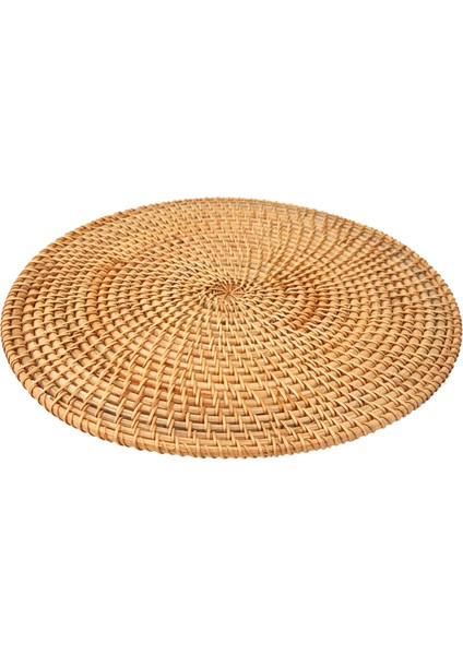 El Dokuması Rattan Placemats Yuvarlak Hasır Masa Paspasları Yemek Masası Için Doğal Dokuma Placemats Isıya Dayanıklı Paspaslar (Yurt Dışından) fiyatları